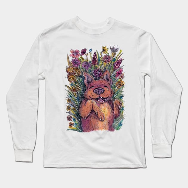 Sweet Mandy Girl Long Sleeve T-Shirt by Animal Surrealism